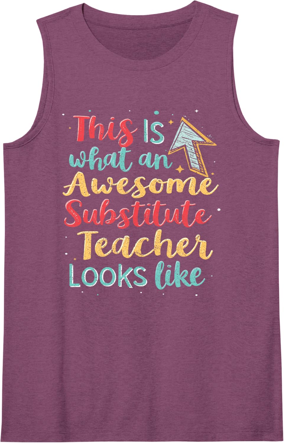 Substitute Teacher This is What an Teacher Looks Like Tank Top - Purple