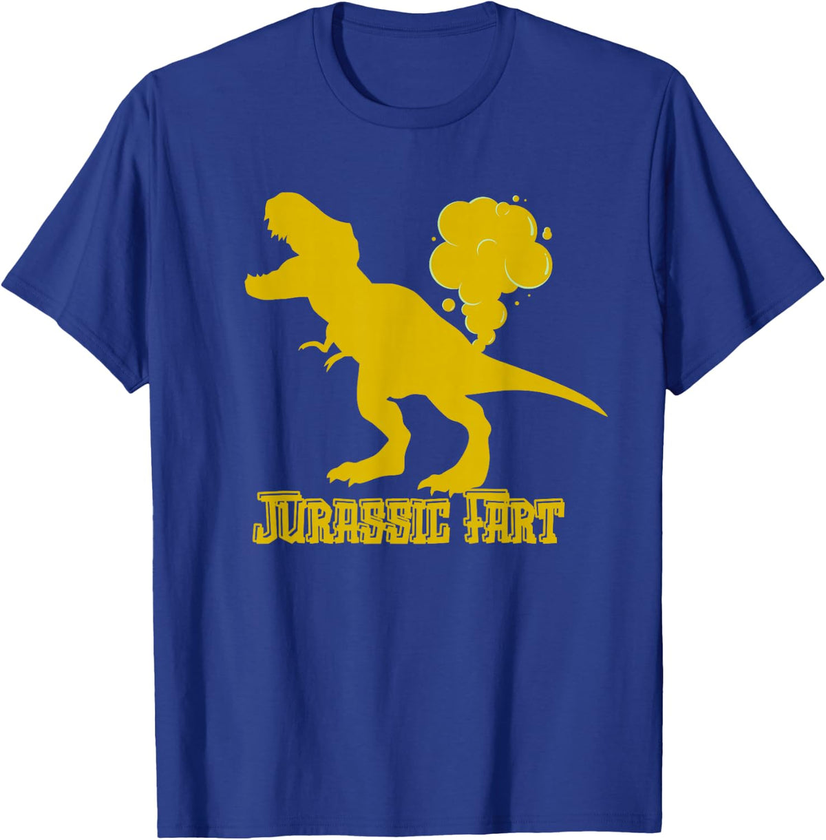 Jurassic Fart Hilarious Farting T-Rex T-Shirt - Royal Blue