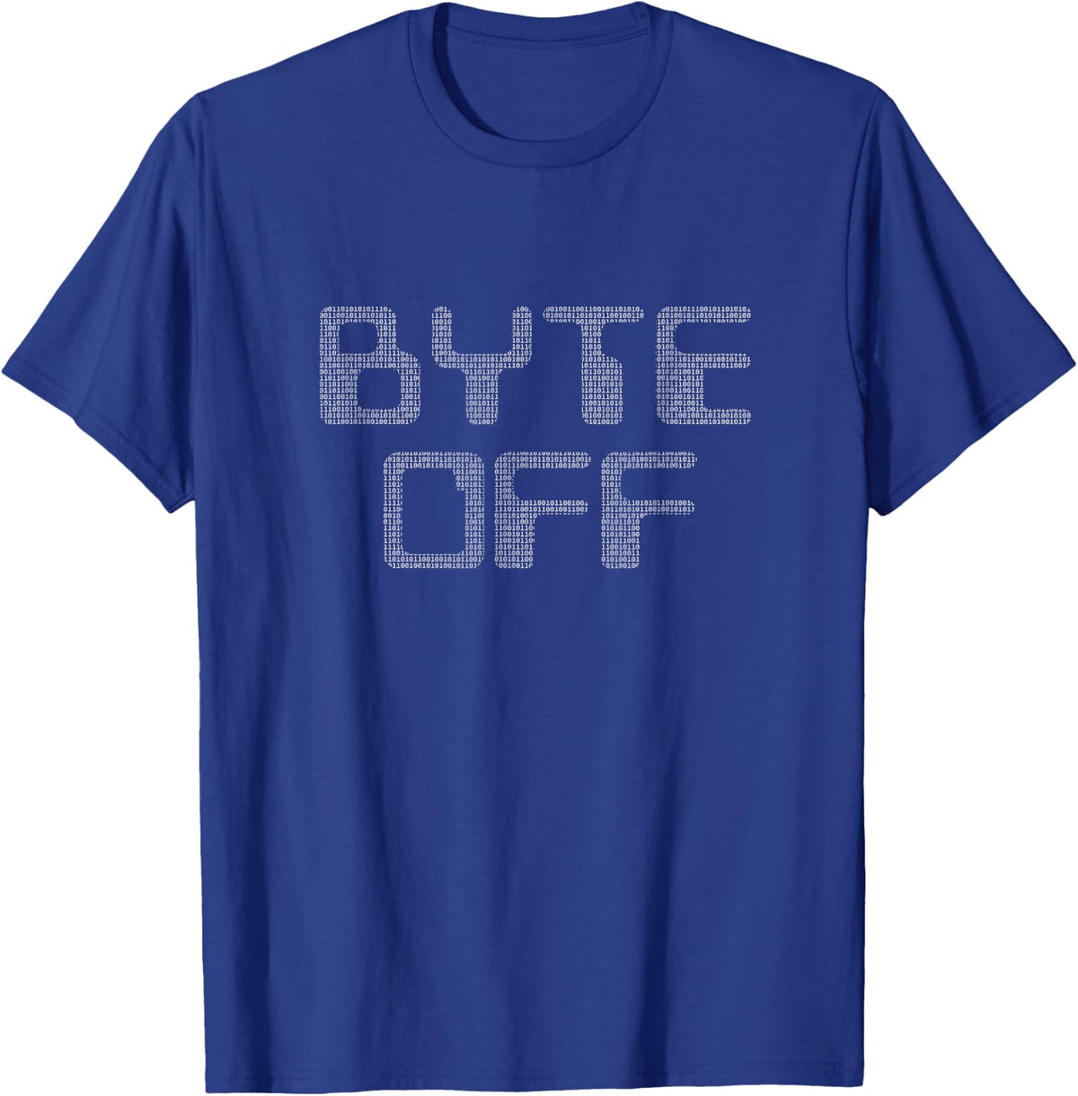 Funny Programmer Byte Off Binary Code Design Humor T-Shirt - Royal Blue