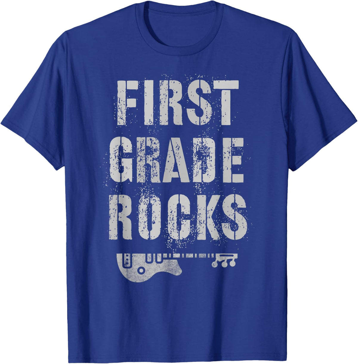 1st GRADE ROCKS Teacher Rockstar First Grader Is My Jam T-Shirt - Royal Blue