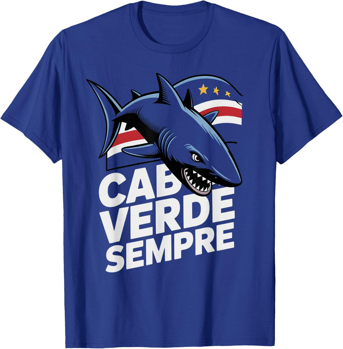 National Cape Cabo Verde Sempre Country Pride Cheer Game Day T-Shirt - Royal Blue