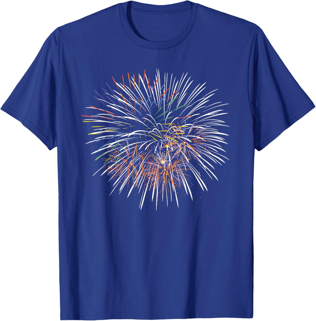 Fireworks Watercolor T-Shirt - Royal Blue