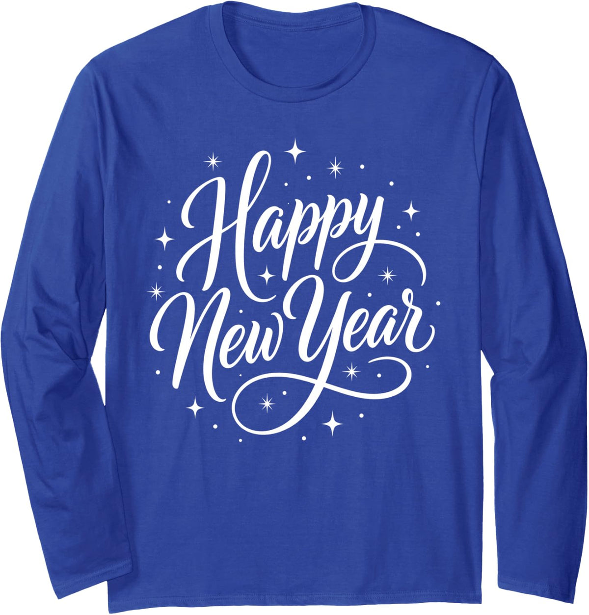 New Year’s Eve 2027 Happy Celebration Party Long Sleeve T-Shirt - Adult Unisex Royal Blue