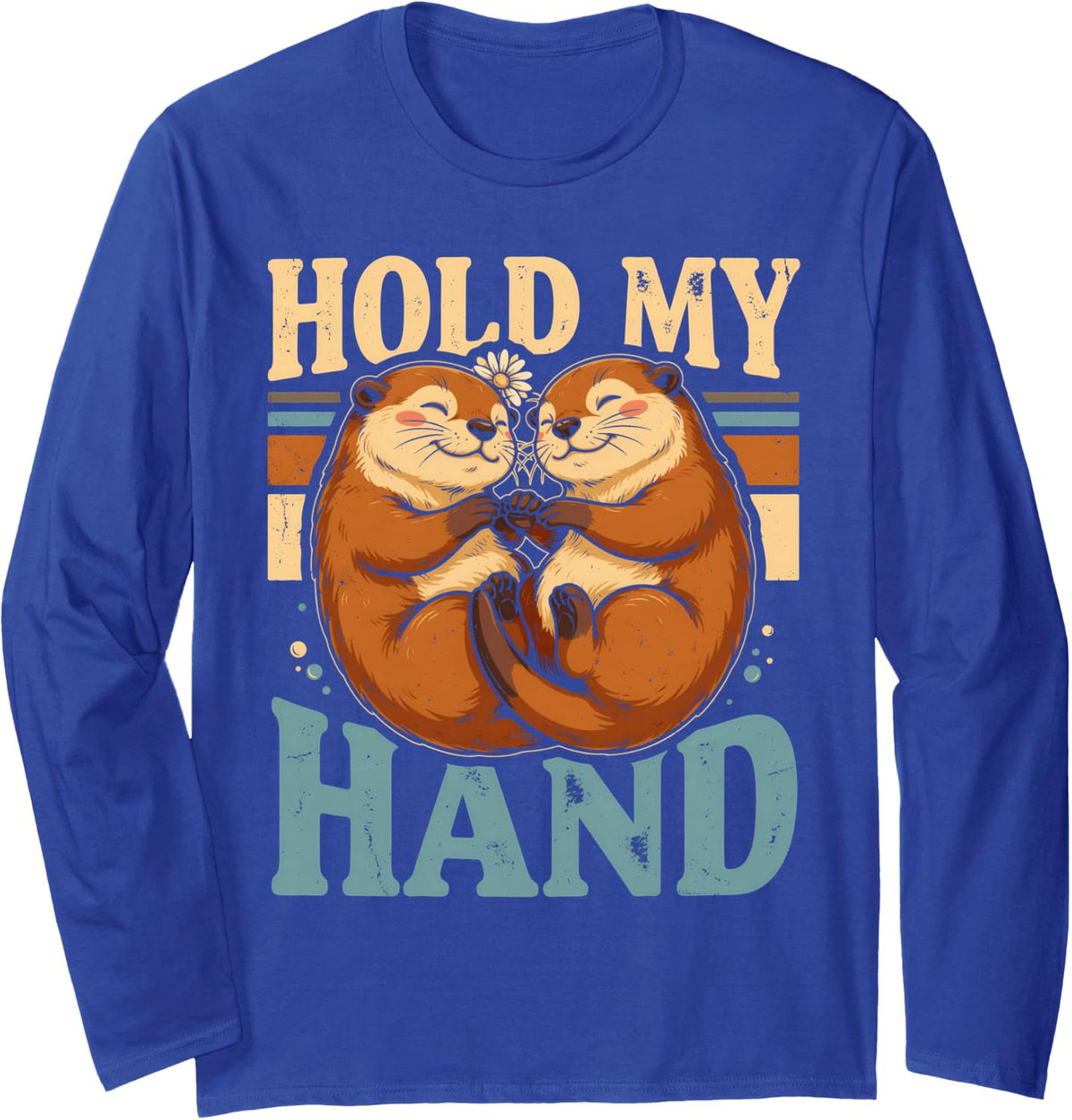 Hold My Hand Guinea Pig Lovers Pet Connection Long Sleeve T-Shirt - Adult Unisex Royal Blue