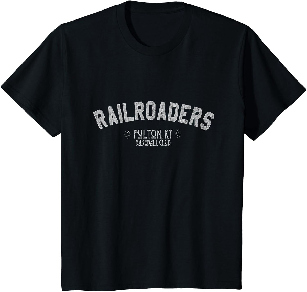 Fulton Railroaders Old School Baseball T-Shirt - Black