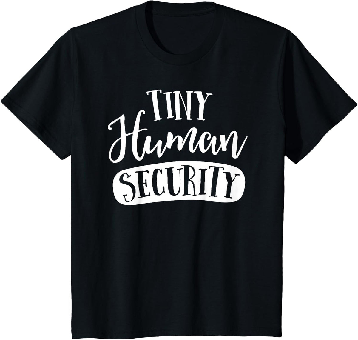 School Squad Tiny Human Security Childcare Daycare Provider Thank You T-Shirt - Black