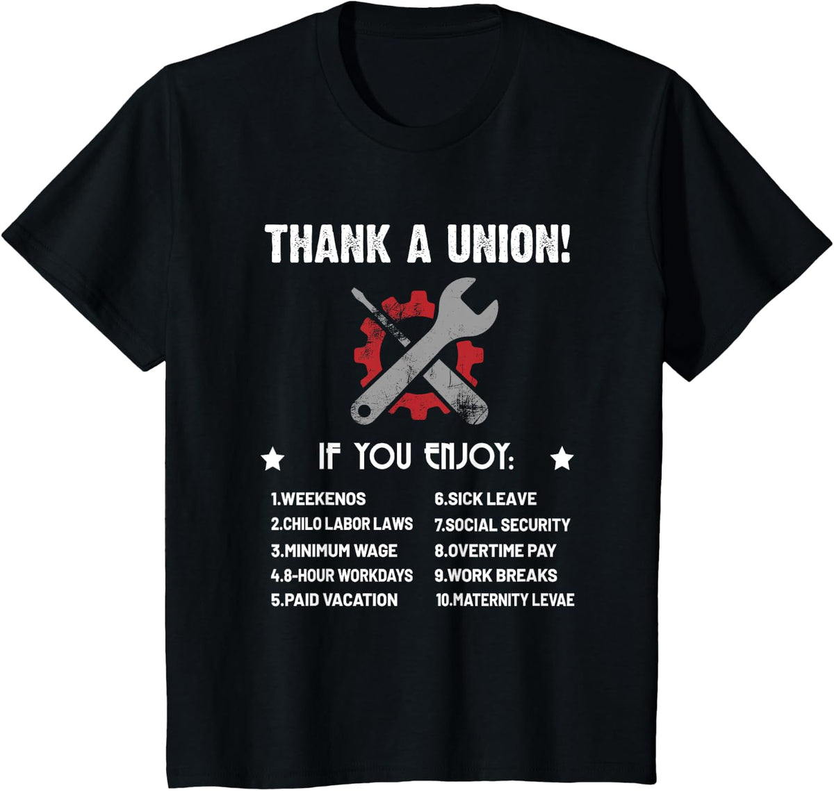 Thank A Union Shirt - Union Strong, Labor Union, Union Thug T-Shirt - Black