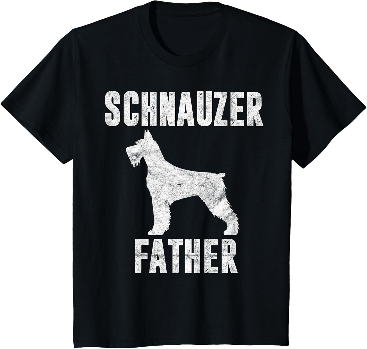 Vintage Schnauzer Dad Gift Daddy Standard Giant Dog Father T-Shirt - Black