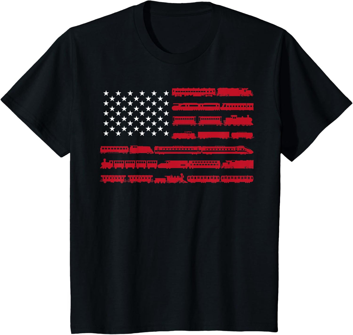 Funny Train Collector Gift Adults Conductor Model Railroad Tees T-Shirts - Black