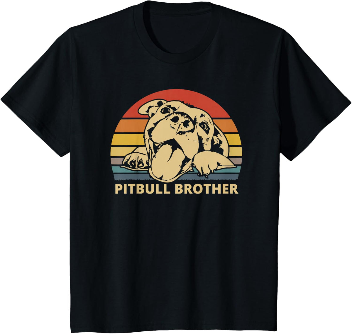 Pitbull Brother, matching Pitbull, Pittie, Pibble family T-Shirt - Black