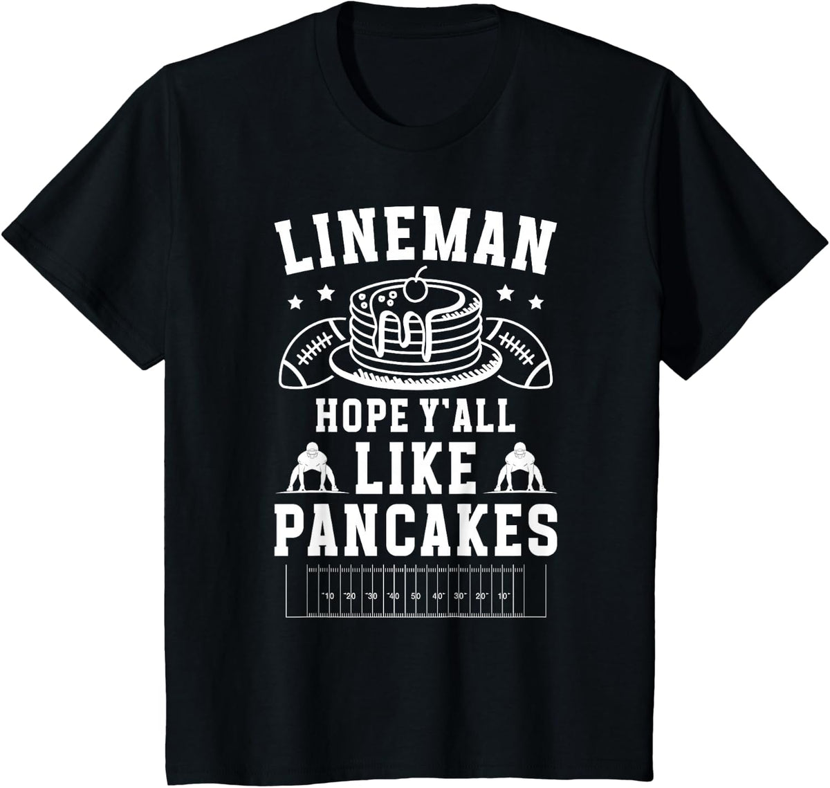 Funny Lineman Football Lineman Defensive Lineman T-Shirt - Black