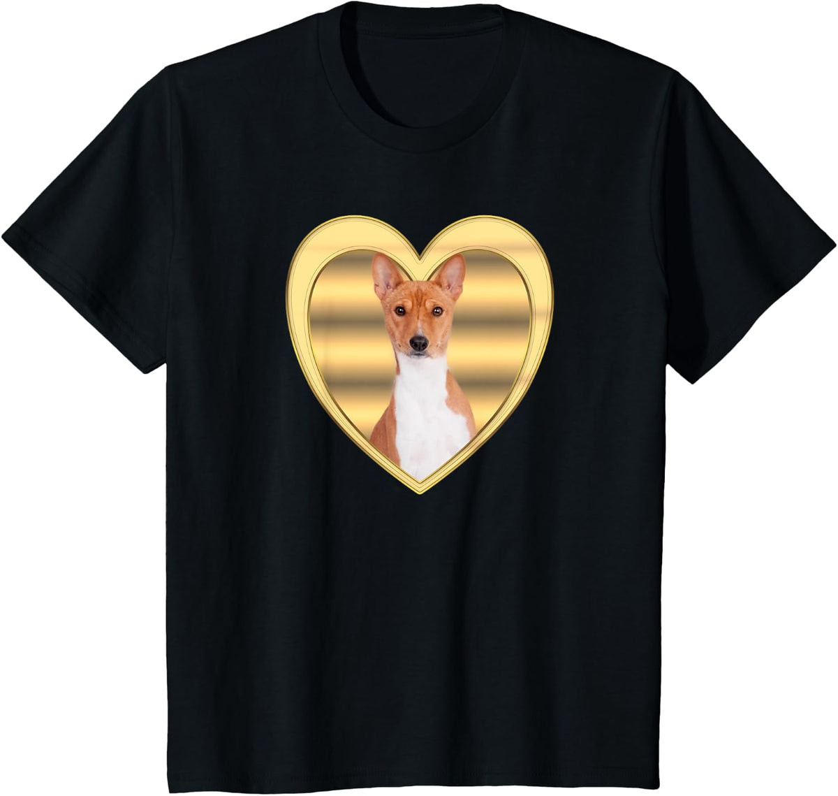 Basenji - Dog Heart Lover - Kongo Terrier - Basenji T-Shirt for Men Women Kids - Black