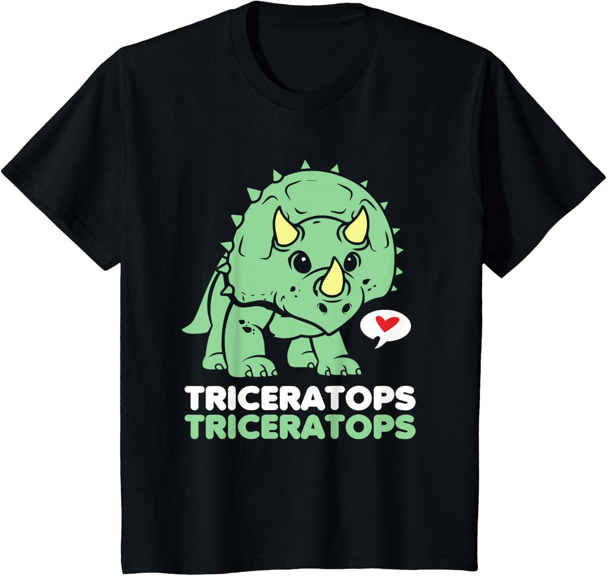 Baby Toddler Triceratops T-Shirt - Black