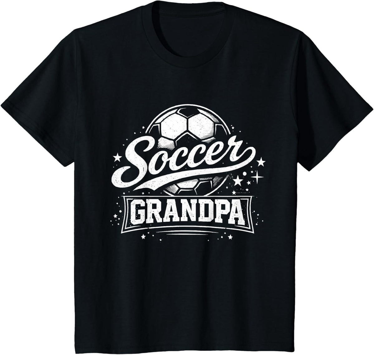 Soccer Grandpa Family Matching T-Shirt - Black
