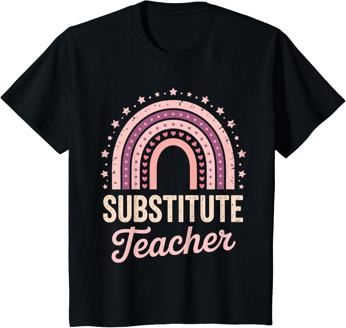Substitute Teacher Art for Men Women Kids Appreciation T-Shirt - Black