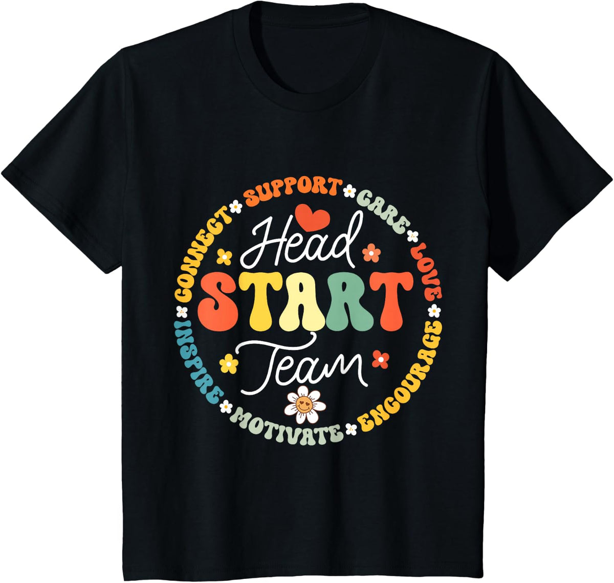 Head Start Team Homeschool Teacher Headstart Back To School T-Shirt - Black