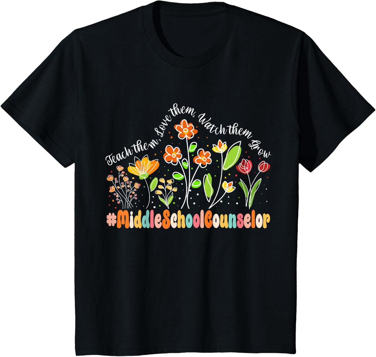 Middle School Counselor Appreciation Week Back to School T-Shirt - Black