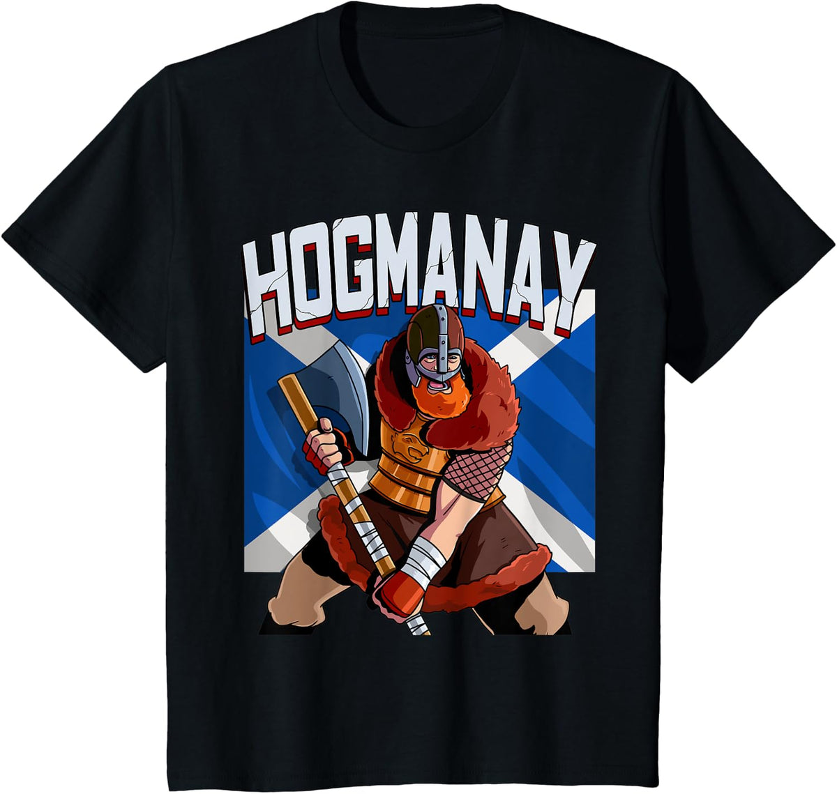 Happy Hogmanay Scottish New Year's Eve T-Shirt - Black