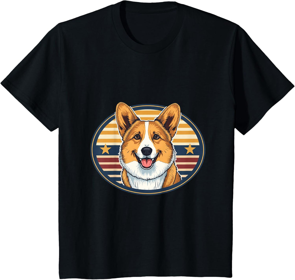 Pembroke Welsh Corgi Dog Lover Gift Cute Canine Design T-Shirt - Black