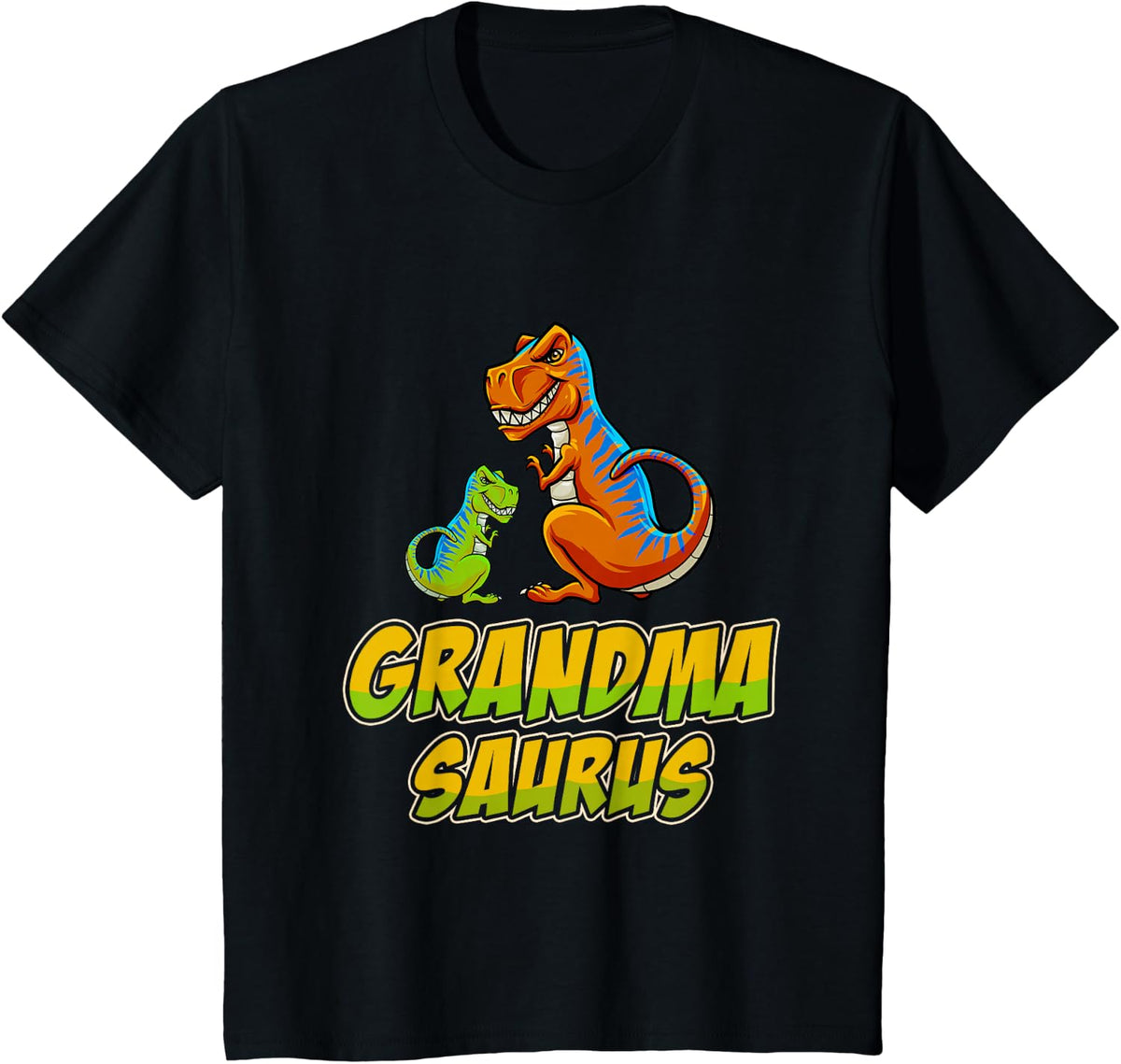 Grandmasaurus Dinosaur Funny Grandma Saurus Gift For Nana T-Shirt - Black