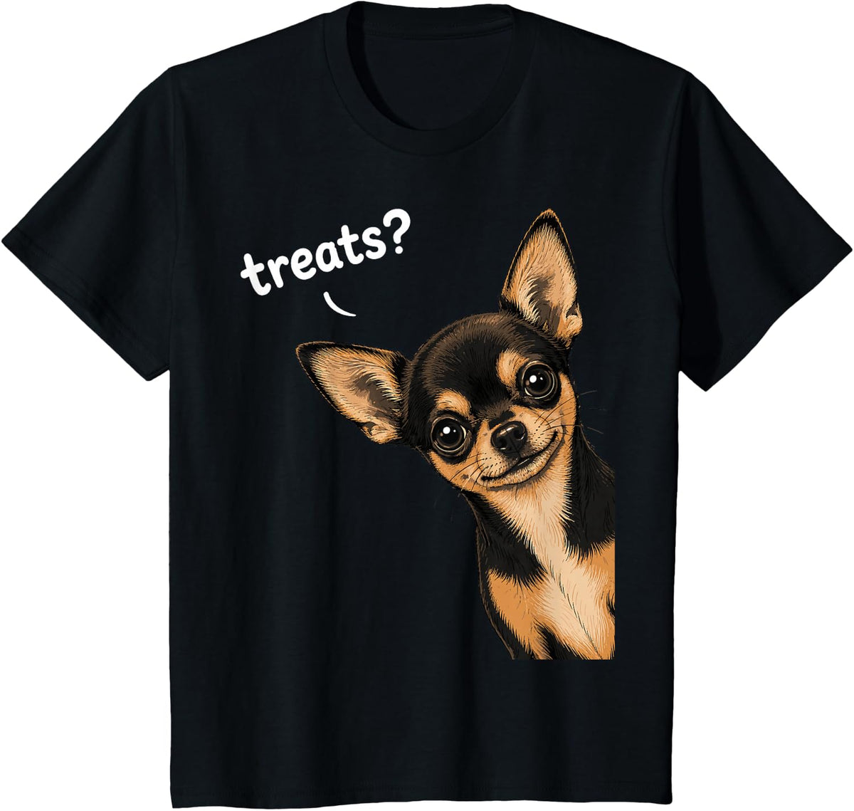 Chihuahua Dog Treats? Meme Funny Chihuahua T-Shirt - Black