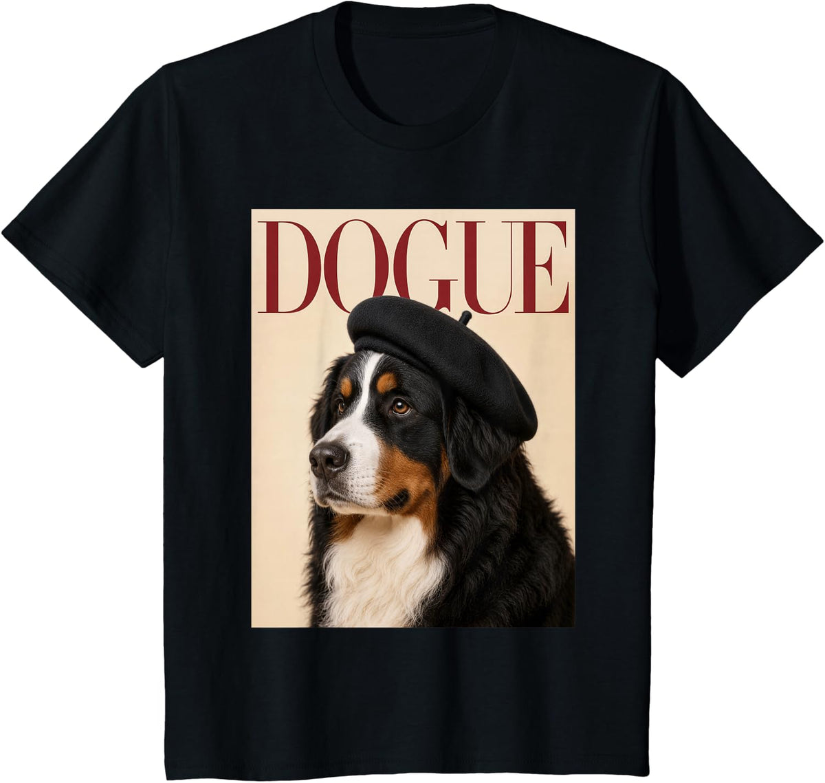 Dogue - Bernese Mountain Dog Mom Dog Dad T-Shirt - Black