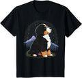 Cute Bernese Mountain Dog on Bernese Mountain Dog Lover T-Shirt - Black