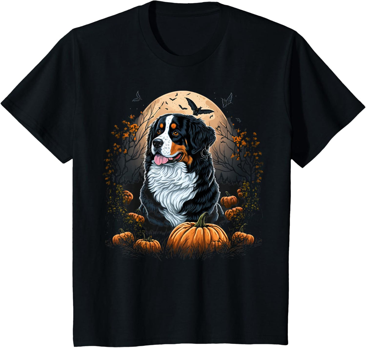 Bernese Mountain Dog Costume Bernese Mountain Dog Halloween Men Women Kids T-Shirt - Black