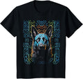German Shepherd Dog Mandala Pet Art Graphic German Shepherd T-Shirt - Black