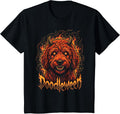 Doodleween Scary Goldendoodle Halloween Costume T-Shirt - Black