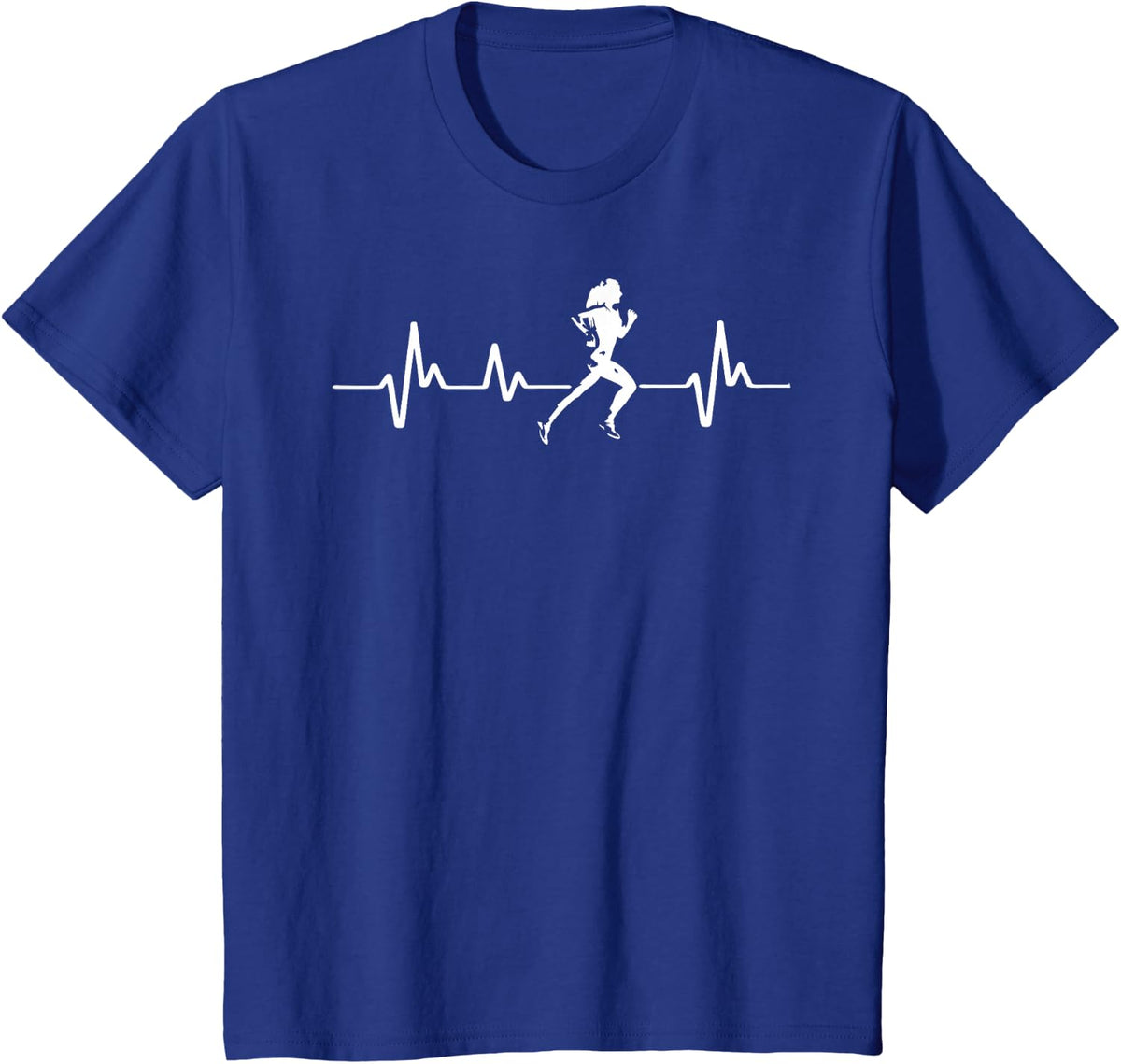 Running heartbeat Cross country running gift for girls women T-Shirt - Royal Blue