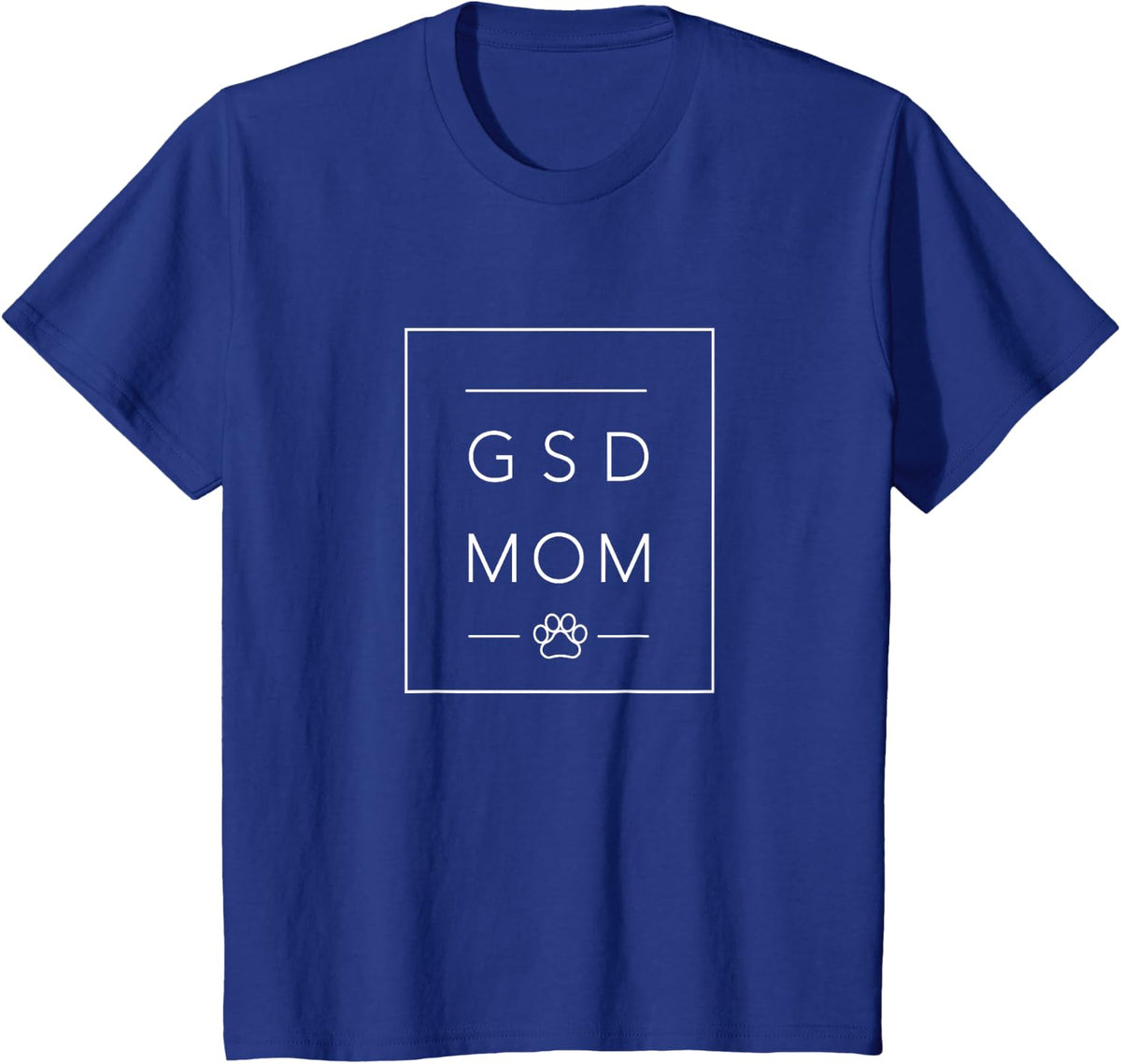 Cute German Shepherd Lover Dog Mom Tee, Minimalist GSD Mom T-Shirt - Royal Blue