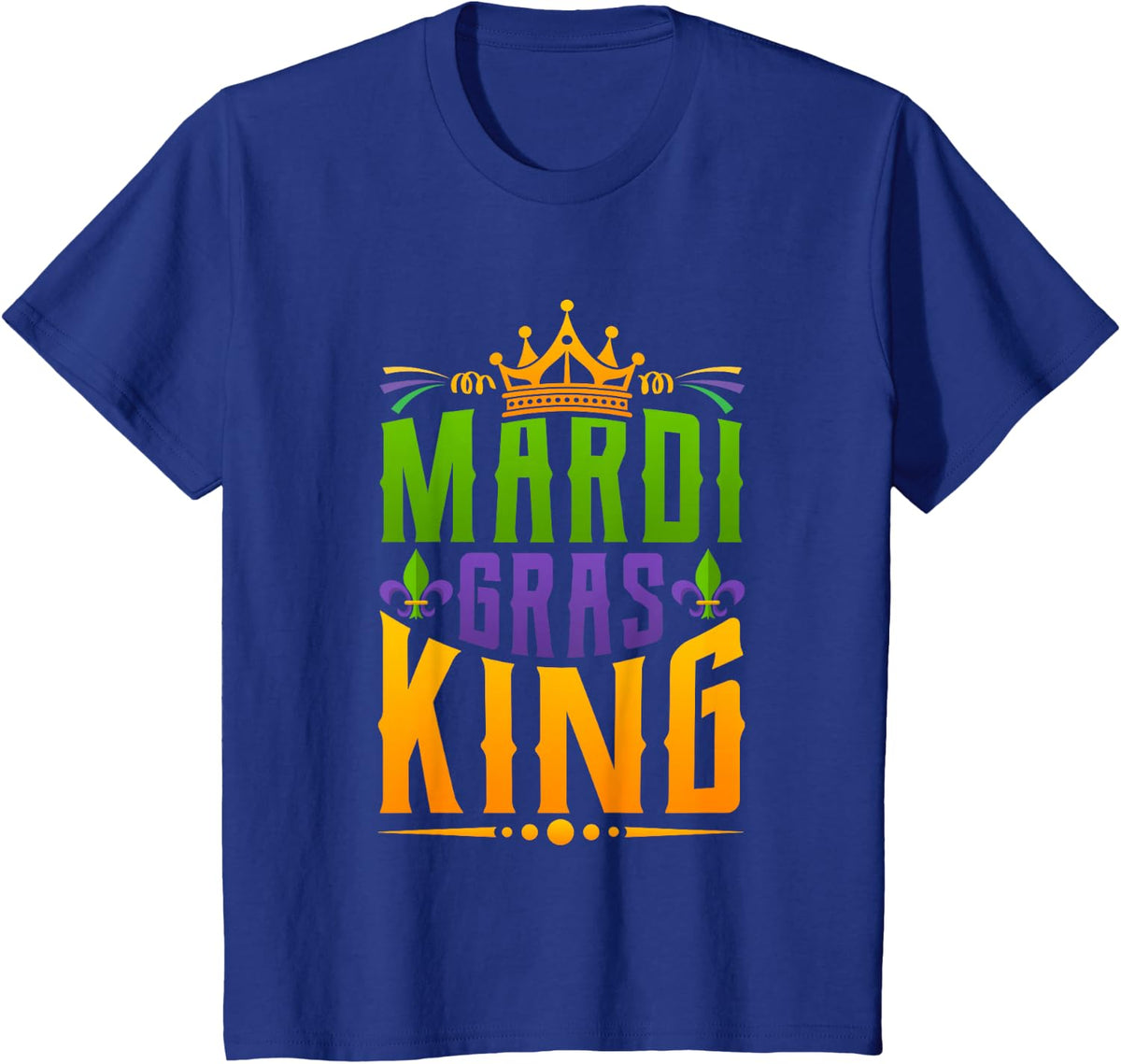 Men Carnival Costume Gift Mardi Gras T-Shirt Small - Royal Blue