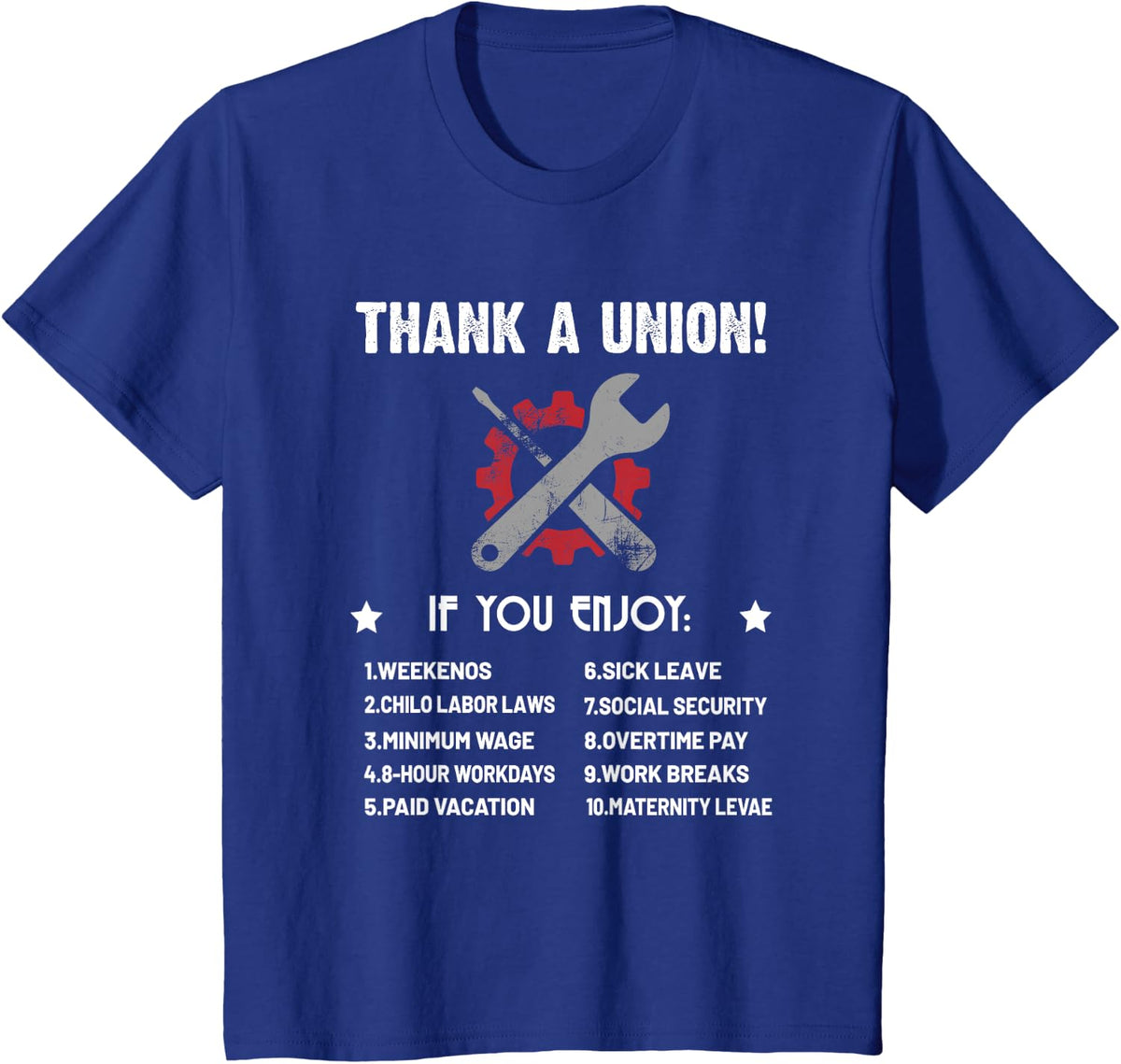 Thank A Union Shirt - Union Strong, Labor Union, Union Thug T-Shirt - Royal Blue