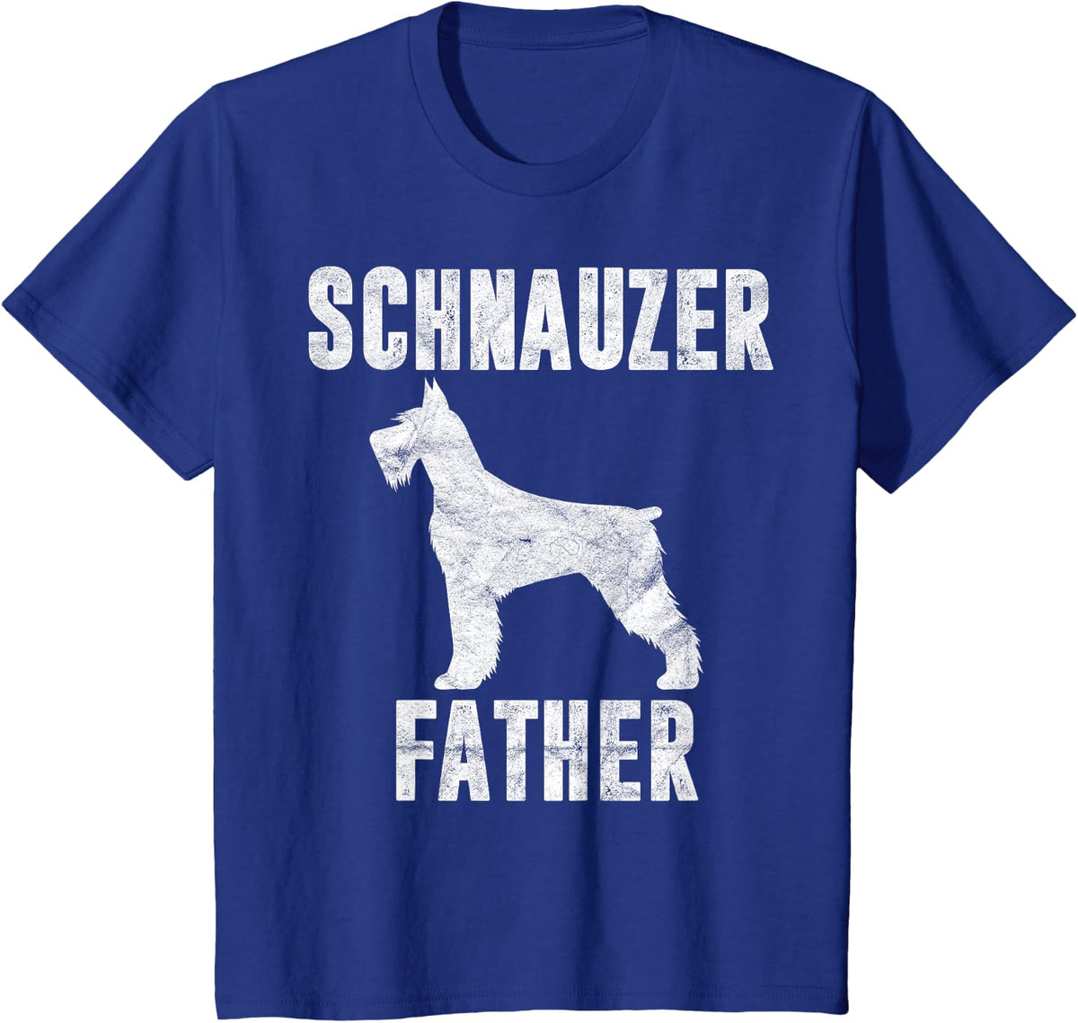 Vintage Schnauzer Dad Gift Daddy Standard Giant Dog Father T-Shirt - Royal Blue