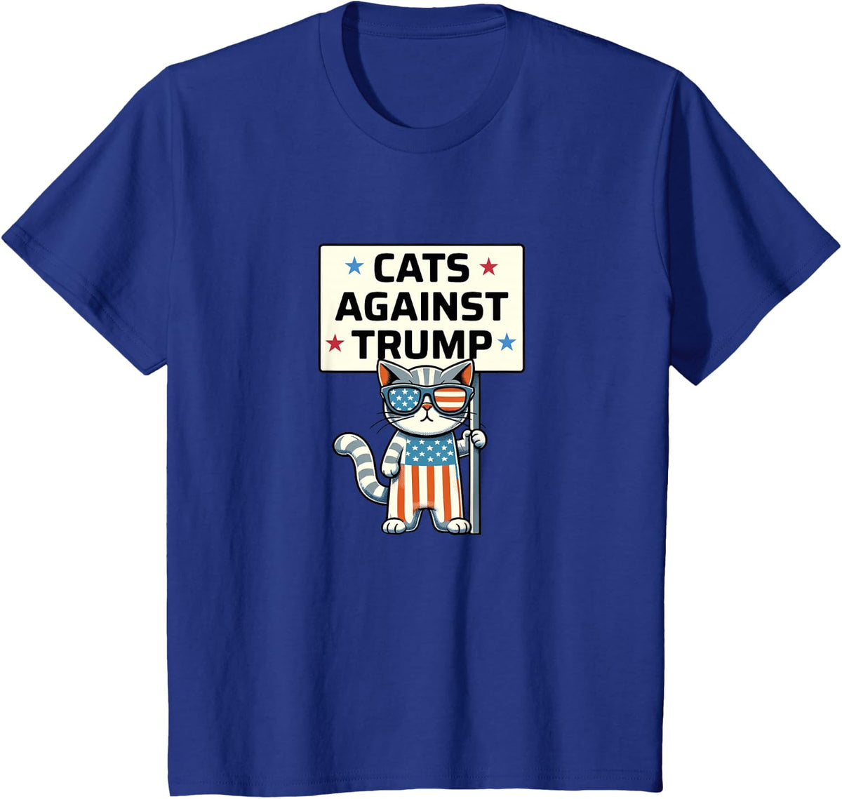 Cats Against Trump - T-Shirt - Royal Blue