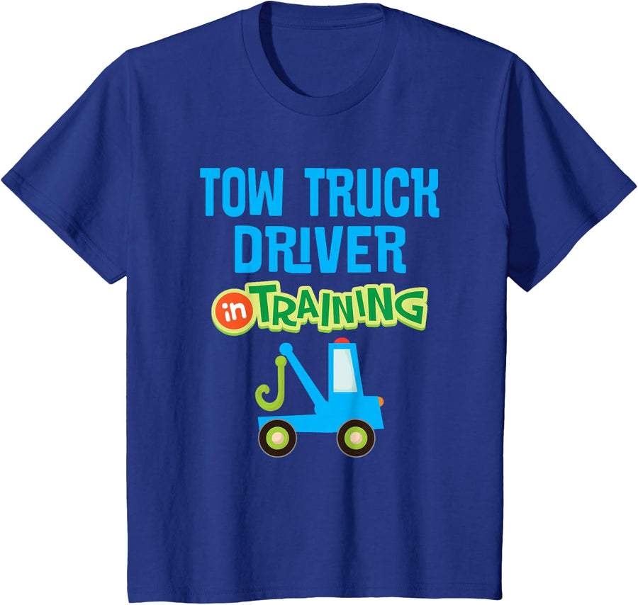 Kids Future Tow Truck Driver in Training T-Shirt - Royal Blue