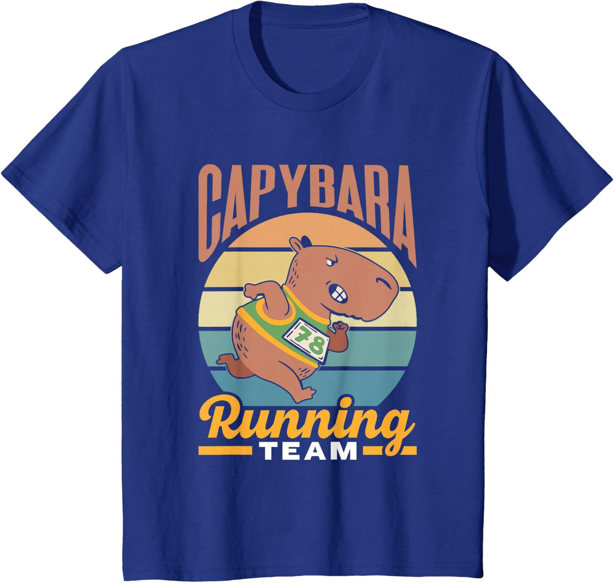Capybara Running Team Rodent Capybaras Animal Lover T-Shirt - Royal Blue