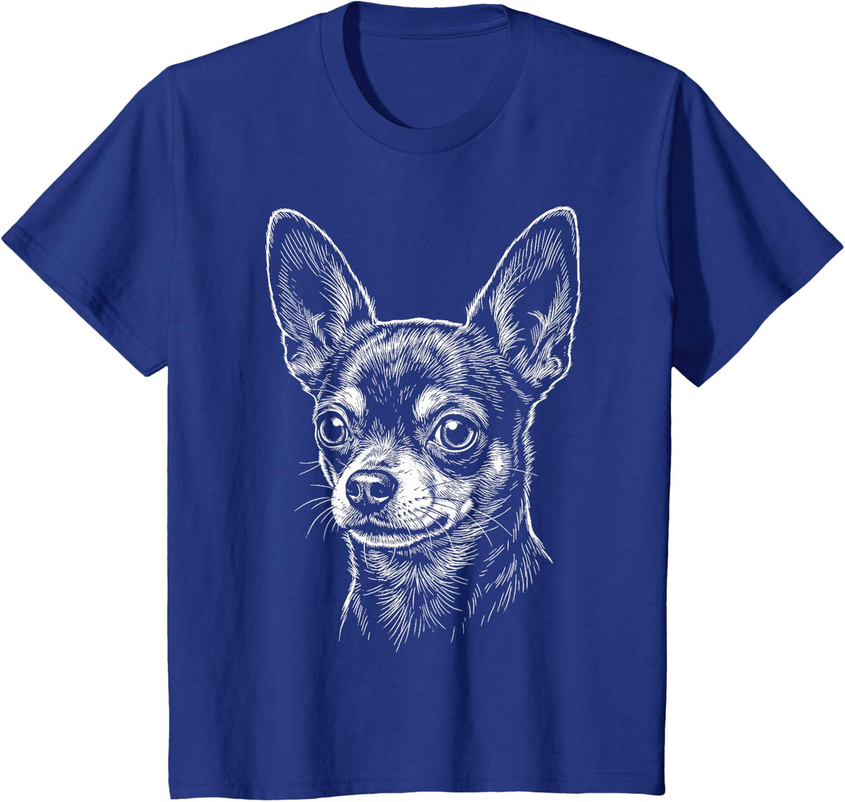 Chihuahua Illustration T-Shirt - Royal Blue