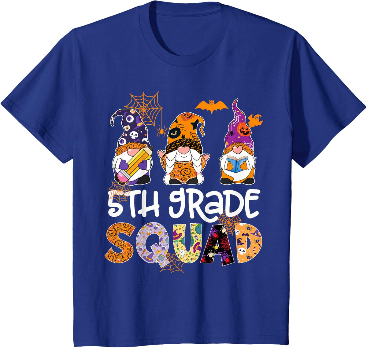 5th Grade Squad Gnome Halloween Costume Funny Teacher Kids T-Shirt - Royal Blue