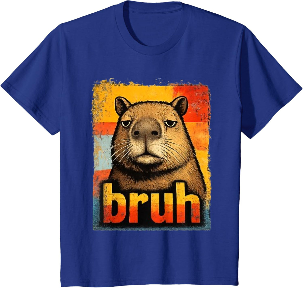 Funny Graphic Meme Capybara Bruh for Boys Girls Men Women T-Shirt - Royal Blue
