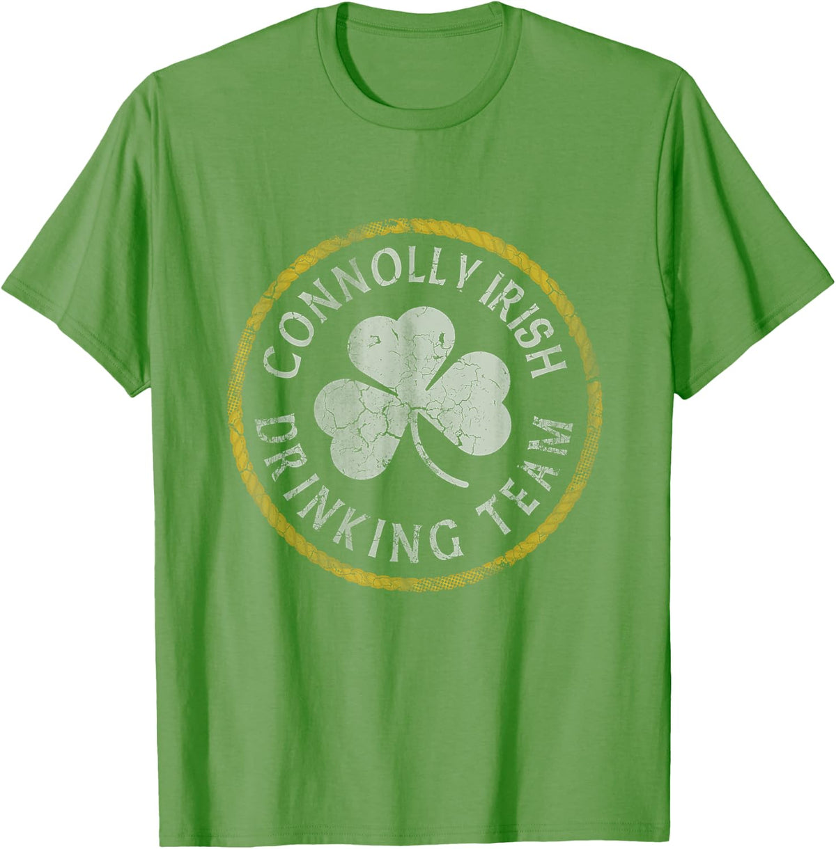 Connolly Irish Drinking Team St Patrick's Day Men Women T-Shirt - Grass Green