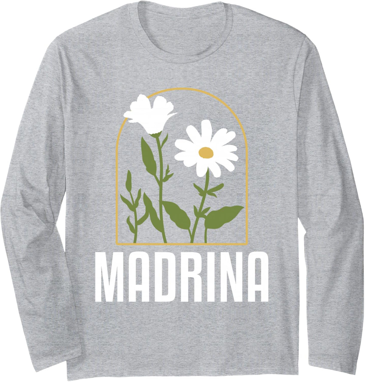 Madrina Godmother Godchild Baptism Bautizo Godparent Long Sleeve T-Shirt - Adult Unisex Heather Grey