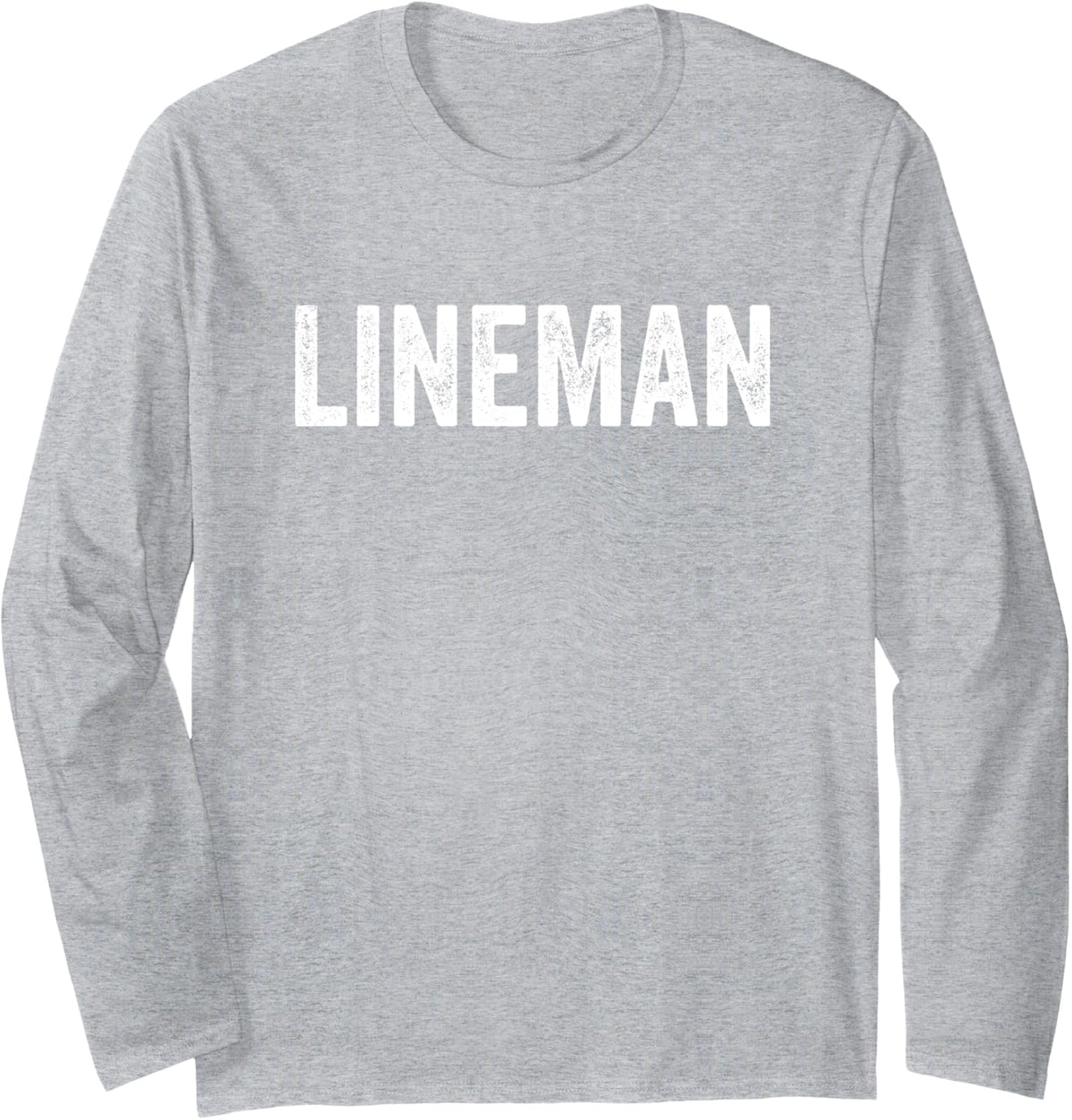 Lineman Long Sleeve T-Shirt - Adult Unisex Heather Grey