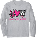Pit Bull Lives Matter Pittie Puppy Dog Mom Ladies Pitbull Long Sleeve T-Shirt - Adult Unisex Heather Grey