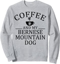 Bernese Mountain Dog And Coffee Sweatshirt - Adult Unisex Heather Grey