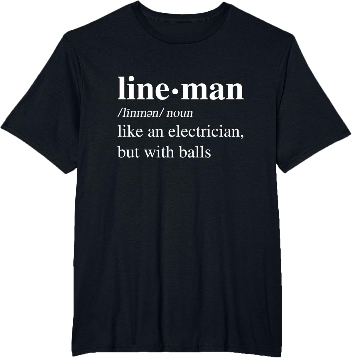 Lineman definition T-Shirt - Black
