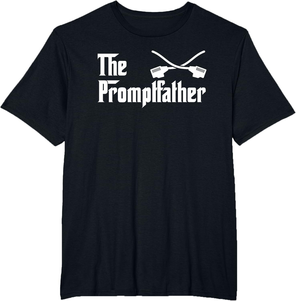 AI Gifts for Men Funny Tech Dad Prompt Engineer T-Shirt - Black