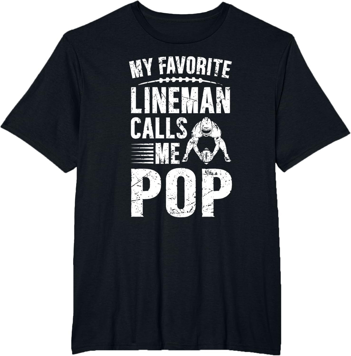 My Favorite Football Lineman Pop Of A Football Lineman T-Shirt - Black