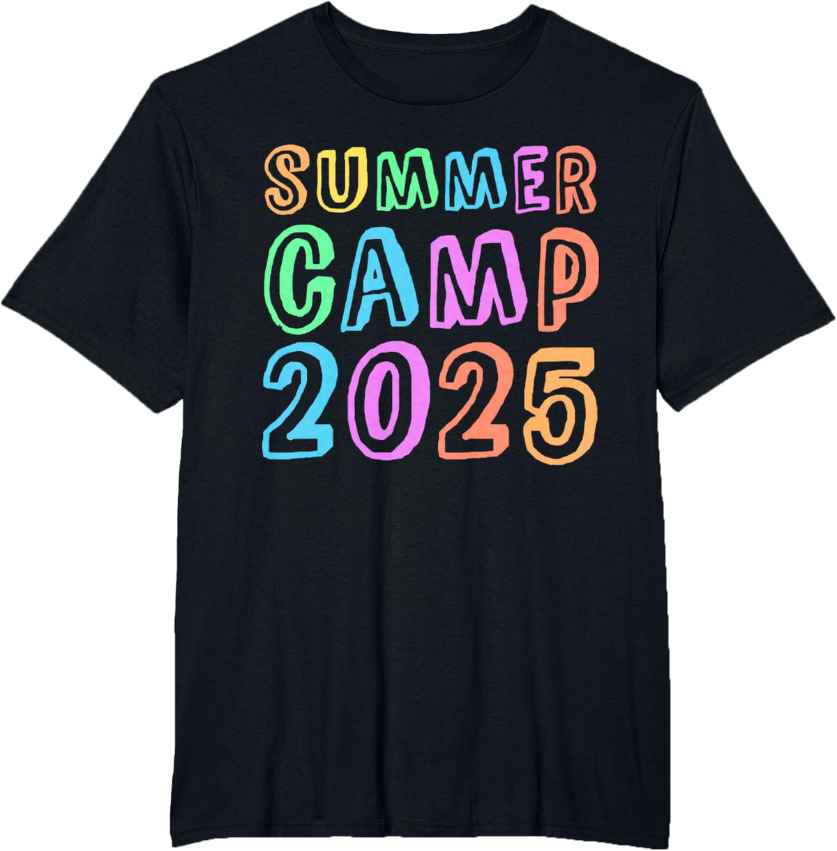 Kids SUMMER CAMP 2025 Camping Director Crew Host Counselor T-Shirt - Black